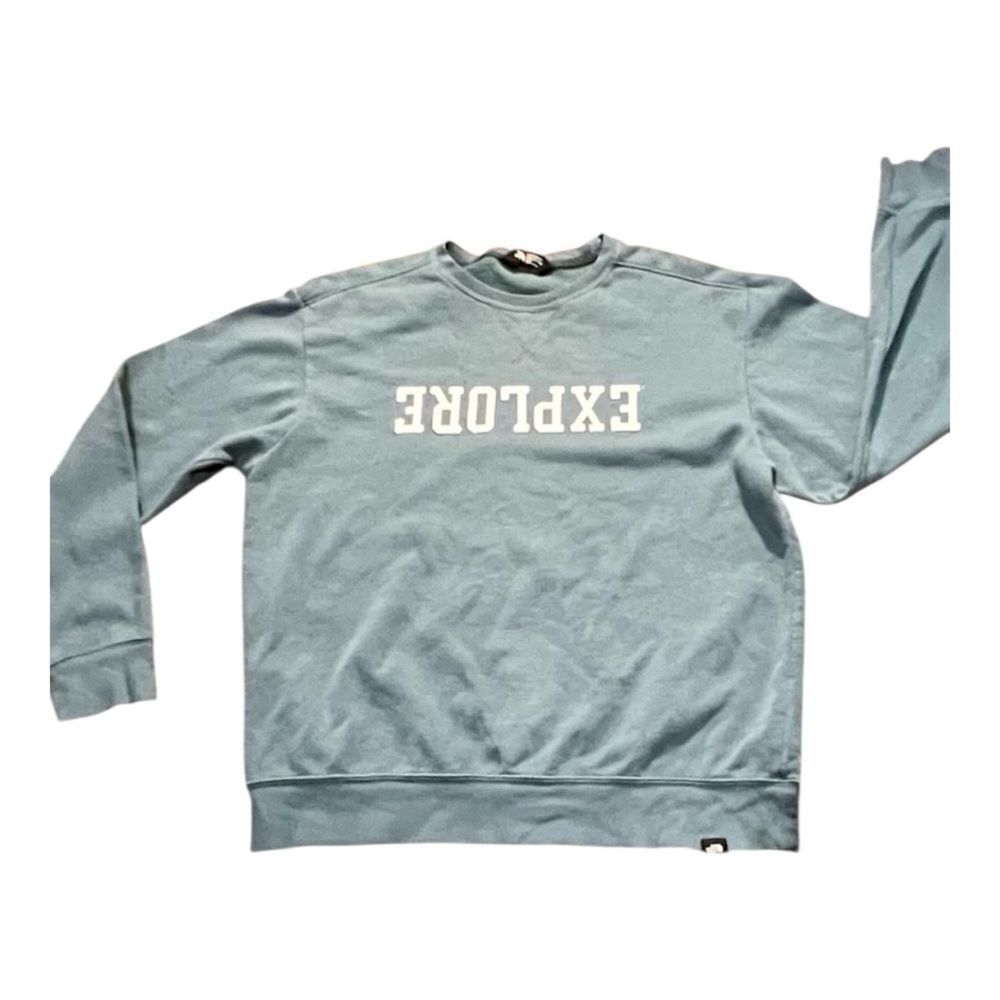 The North Face Explore felt graphic pullover boxy relaxed fit sweatshirt